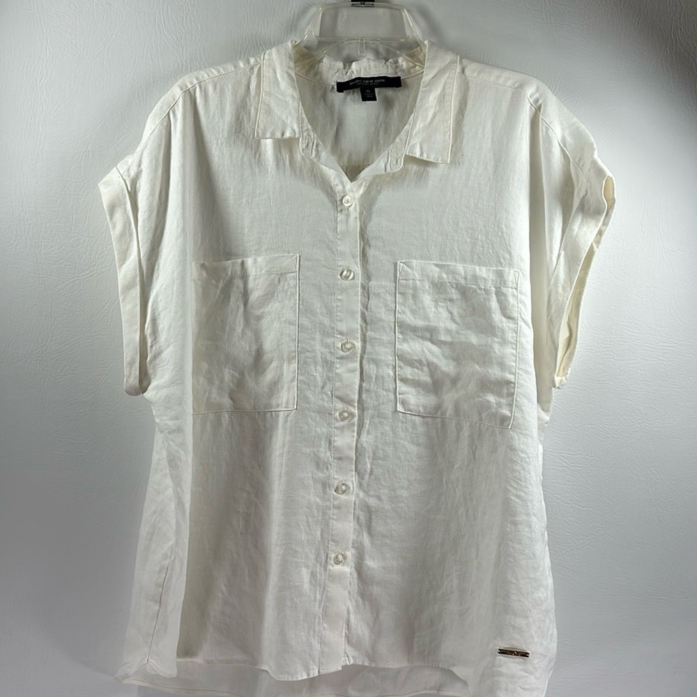 Marc New York Andrew Marc Linen Button Down, XL